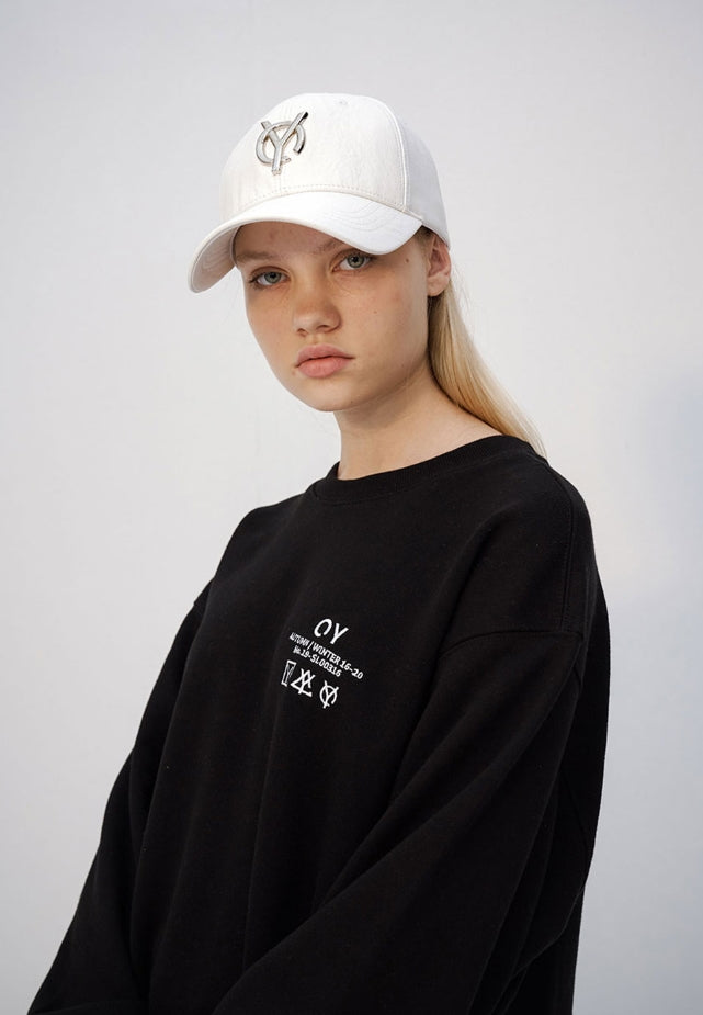 オーワイ(OY) LOGO LEATHER CAP - WHITE