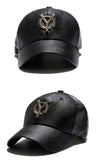 オーワイ(OY) LOGO LEATHER CAP - BLACK