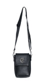 オーワイ(OY) LOGO LEATHER POUCH BAG - BLACK