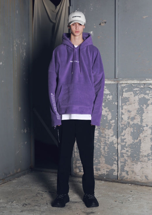 メスノウン(MASSNOUN) FLEECE SL INT LOGO STRING HOODIE MFEHD004-PP