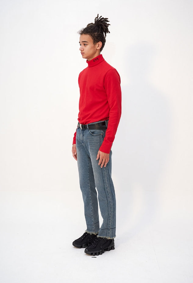 オーワイ(OY) LOGO POLA T- RED