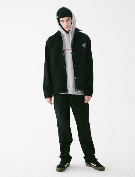 メスノウン(MASSNOUN) GLOBE SCOTCH LOGO COACH JACKET MFVJK003-BK