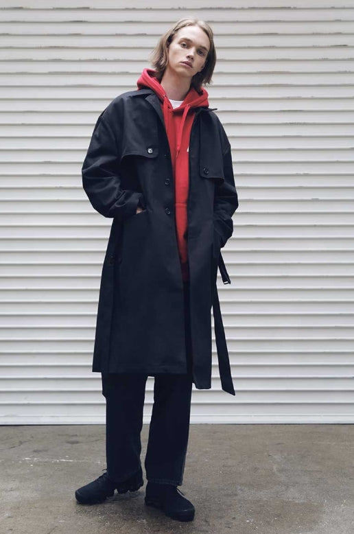 メスノウン(MASSNOUN) D-HIDEN SINGLE TRENCH COAT MFECT001-BK