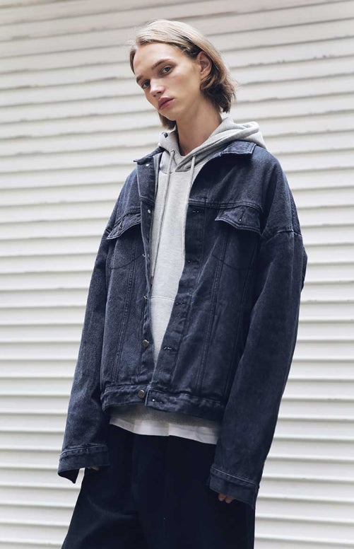 メスノウン(MASSNOUN) SB OVERSIZED DENIM JACKET MFEJK004-BK