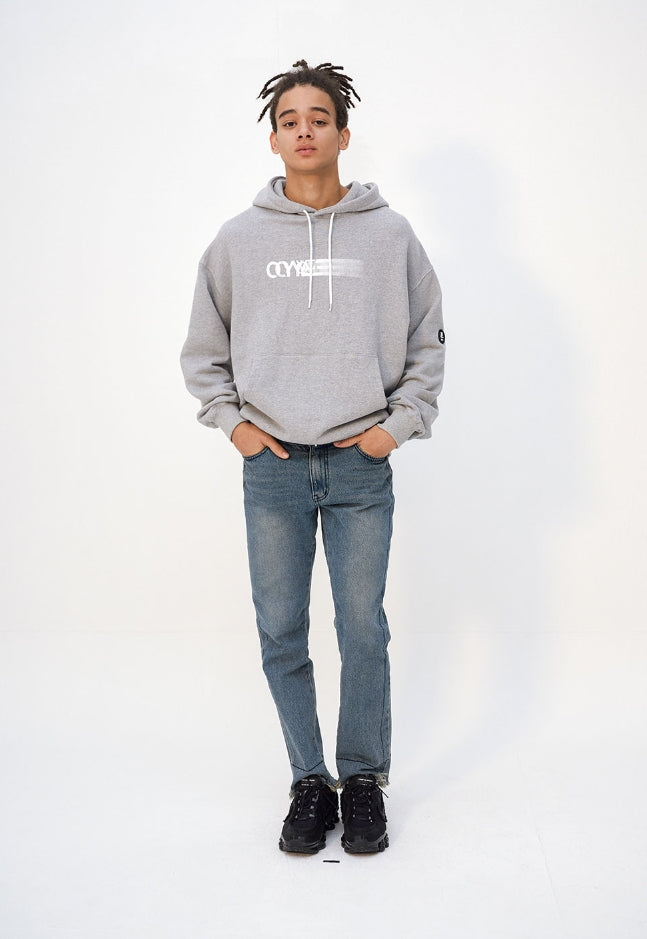 オーワイ(OY) SPEED LOGO HOODIE - GREY