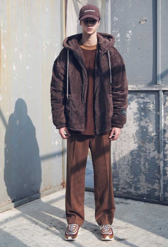 メスノウン(MASSNOUN) DOUBLE SOFT WOOL GASMASK II SHORT JUMPER MFEPD002-BR