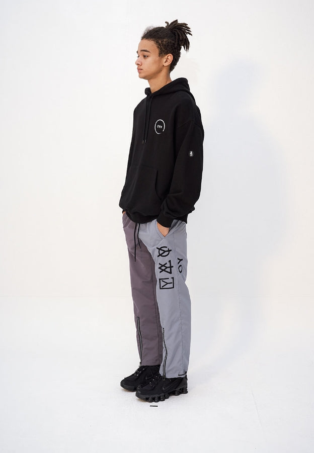 オーワイ(OY) BACK STRING HOODIE - BLACK