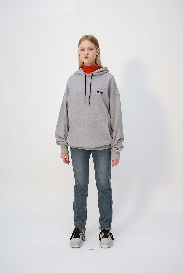 オーワイ(OY) DOUBLE POCKET HOODIE - GREY