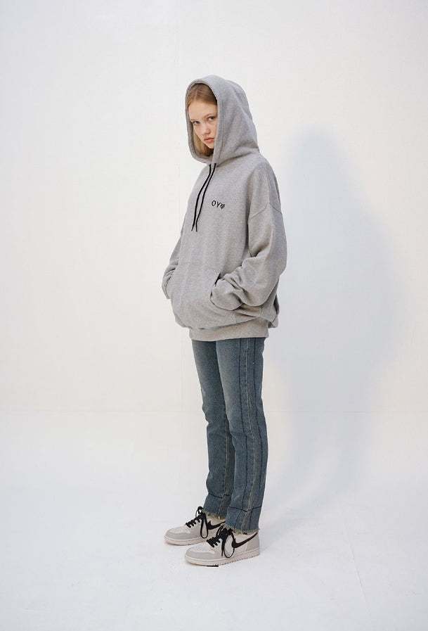 オーワイ(OY) DOUBLE POCKET HOODIE - GREY