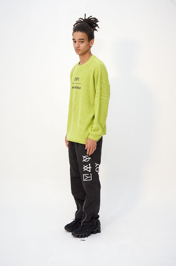 オーワイ(OY) BASIC LOGO KNIT - LIME