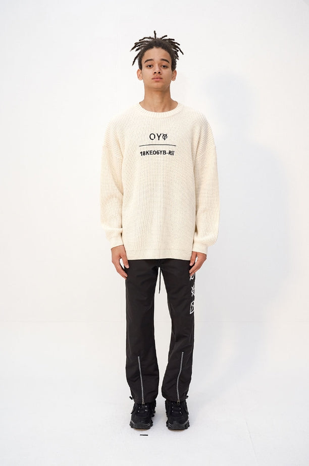 オーワイ(OY) BASIC LOGO KNIT - IVORY
