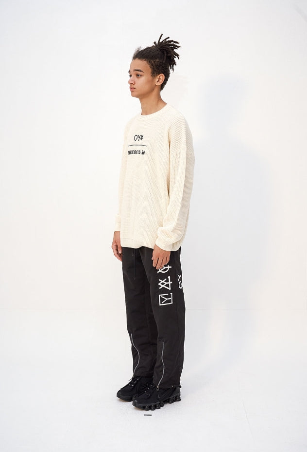 オーワイ(OY) BASIC LOGO KNIT - IVORY