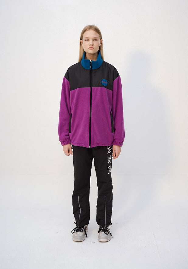 オーワイ(OY) LOGO FLEECE JUMPER - PURPLE