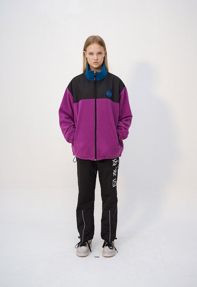 オーワイ(OY) LOGO FLEECE JUMPER - PURPLE