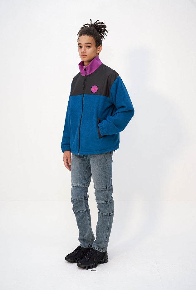 オーワイ(OY) LOGO FLEECE JUMPER - BLUE GREEN