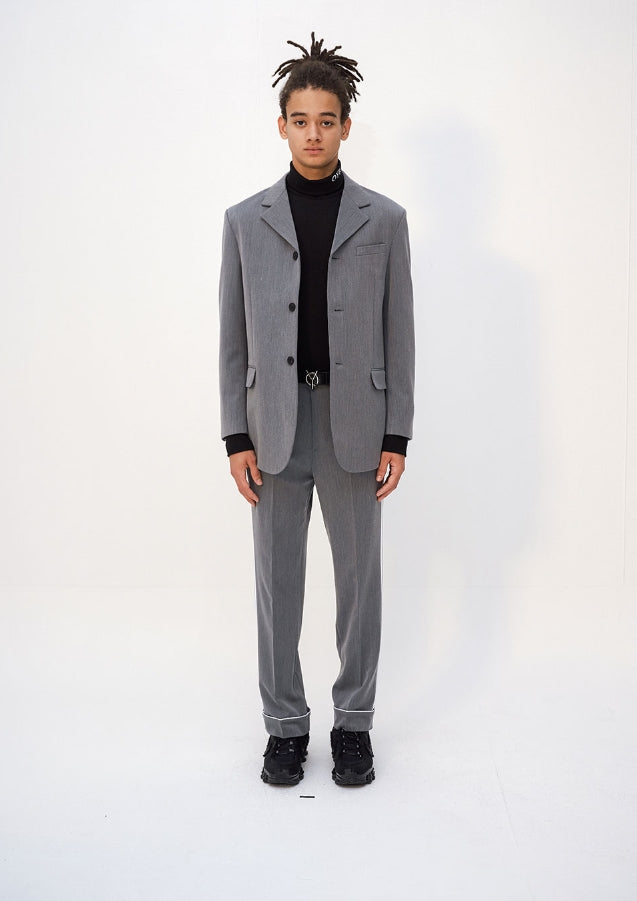 オーワイ(OY) TRIPLE LOGO BLAZER - GREY