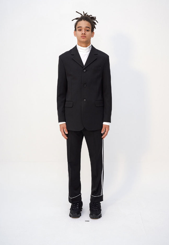 オーワイ(OY) TRIPLE LOGO BLAZER - BLACK