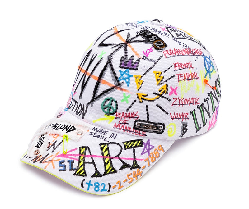 ブラックブロンド(BLACKBLOND) BBD Plate Logo Cap Graffiti Ver (White)