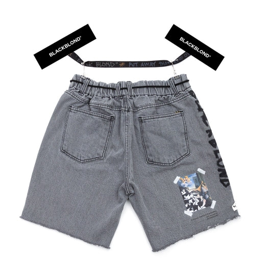 ブラックブロンド(BLACKBLOND) BBD Innocent Denim Shorts (Dark grey)