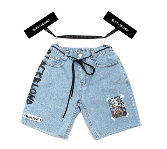 ブラックブロンド(BLACKBLOND) BBD Innocent Denim Shorts (Light blue)