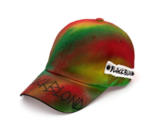 ブラックブロンド(BLACKBLOND) BBD Side Patch Graffiti Logo Sprayed Cap (Multi)
