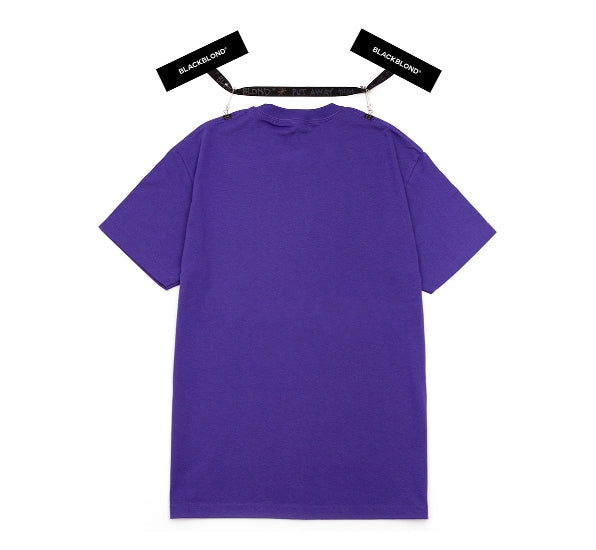 ブラックブロンド(BLACKBLOND) BBD Original Border Logo Short Sleeve Tee (Purple)