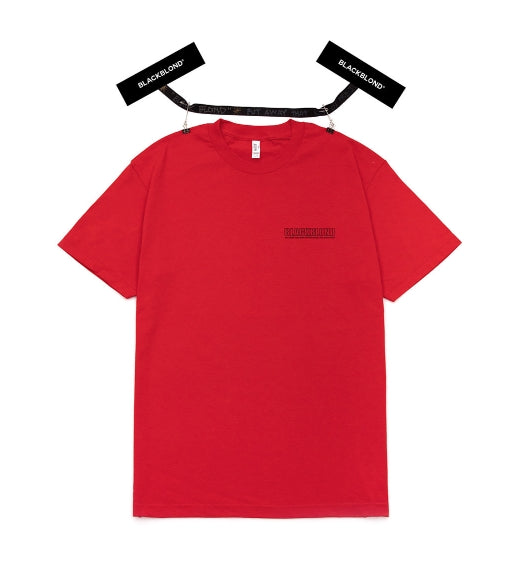 ブラックブロンド(BLACKBLOND) BBD Original Border Logo Short Sleeve Tee (Red)