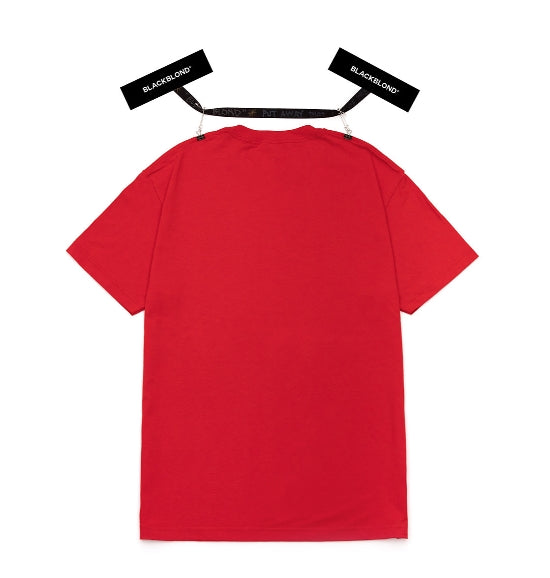 ブラックブロンド(BLACKBLOND) BBD Original Border Logo Short Sleeve Tee (Red)