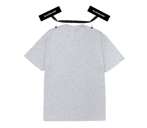 ブラックブロンド(BLACKBLOND) BBD Original Border Logo Short Sleeve Tee (Grey)