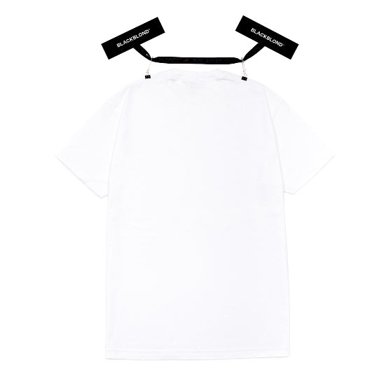 ブラックブロンド(BLACKBLOND) BBD Original Border Logo Short Sleeve Tee (White)