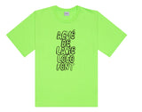 アクメドラビ(acme' de la vie) ADLV SPRAY LOGO SHORT SLEEVE T-SHIRT NEON GREEN