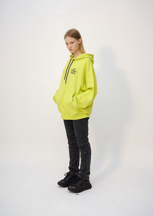 オーワイ(OY) TRIPLE LOGO HOODIE - LIME
