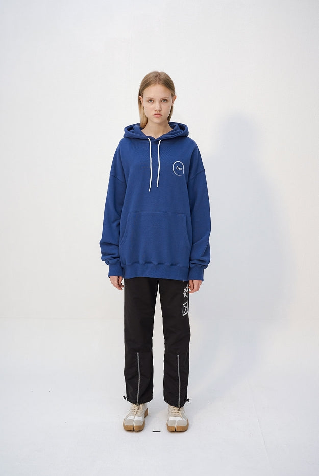 オーワイ(OY) BACK STRING HOODIE - INDIGO BLUE