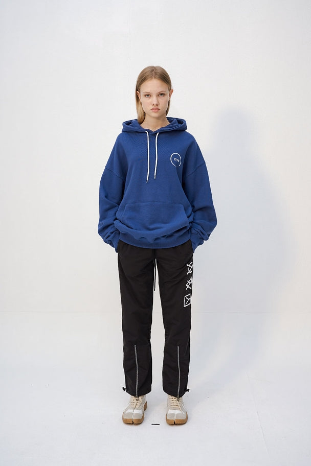 オーワイ(OY) BACK STRING HOODIE - INDIGO BLUE