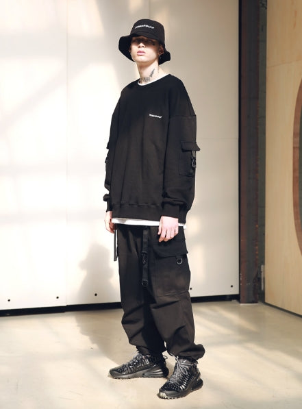メスノウン(MASSNOUN) D-RING EASY CARGO STRING PANTS MSNCP001-BK