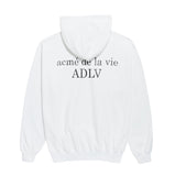 アクメドラビ(acme' de la vie) ADLV BABY FACE HOODIE WHITE RED HAT