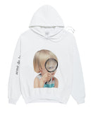 アクメドラビ(acme' de la vie) ADLV BABY FACE HOODIE WHITE MAGNIFIER