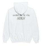 アクメドラビ(acme' de la vie) ADLV BABY FACE HOODIE WHITE MAGNIFIER