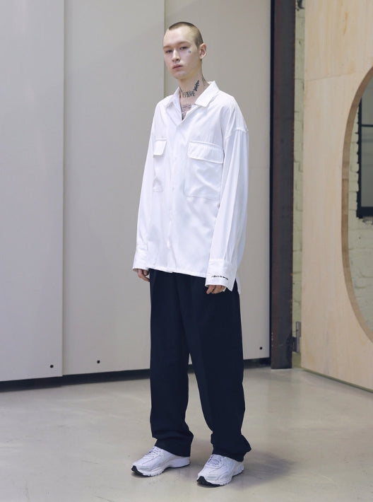 メスノウン(MASSNOUN) TURN-UP HIGHWAIST WIDE SLACKS MSNTT001-NV