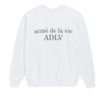 アクメドラビ(acme' de la vie) ADLV BABY FACE SWEATSHIRT WHITE MAGNIFIER