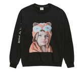 アクメドラビ(acme' de la vie) ADLV BABY FACE SWEATSHIRT BLACK RACCOON