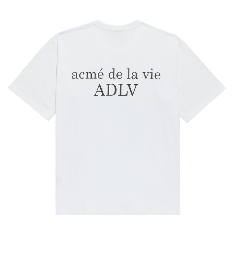 アクメドラビ(acme' de la vie) ADLV BABY FACE SHORT SLEEVE T-SHIRT WHITE RED HAT