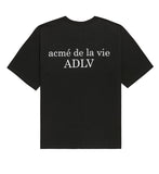 アクメドラビ(acme' de la vie) ADLV BABY FACE SHORT SLEEVE T-SHIRT BLACK YELLOW T-SHIRT