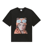 アクメドラビ(acme' de la vie) ADLV BABY FACE SHORT SLEEVE T-SHIRT BLACK RACCOON