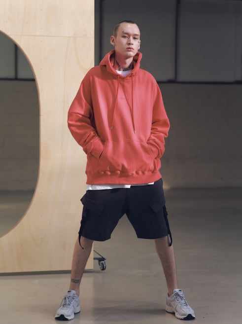 メスノウン(MASSNOUN) SL LOGO DWI OVERSIZED HOODIE MSNHD002-CR