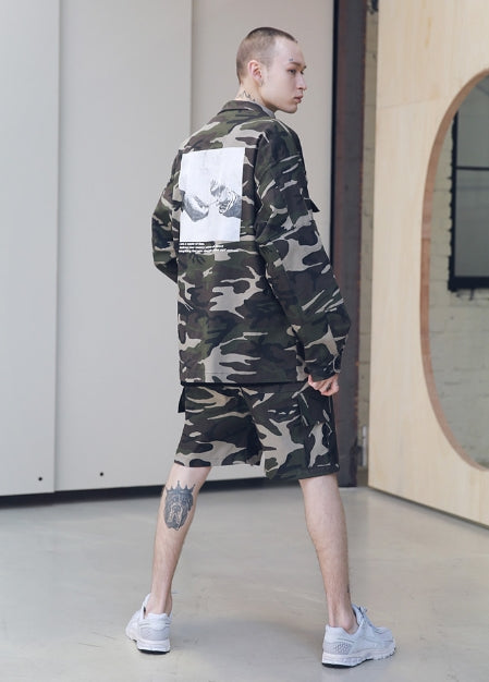 メスノウン(MASSNOUN) SL LOGO FIELD SHIRTS JACKET MSNJK003-CM