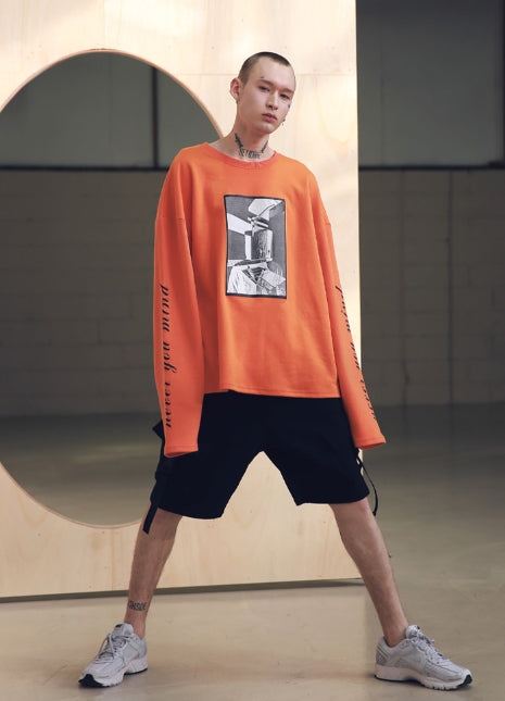 メスノウン(MASSNOUN) SB HATCHET OVERSIZED LONG SLEEVE MSNLS001-OR