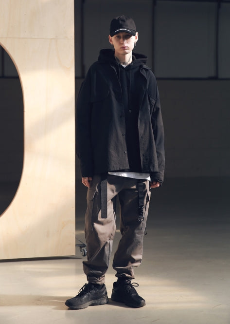 メスノウン(MASSNOUN) SB TWO POCKET LONG SHIRTS MSNST001-BK