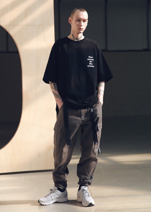 メスノウン(MASSNOUN) SCRATCH OVERSIZED T-SHIRTS MSNTS002 (BLACK)