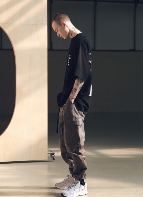 メスノウン(MASSNOUN) SCRATCH OVERSIZED T-SHIRTS MSNTS002 (BLACK)